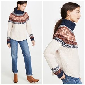 Madewell Brookdale Fair Isle Turtleneck Sweater